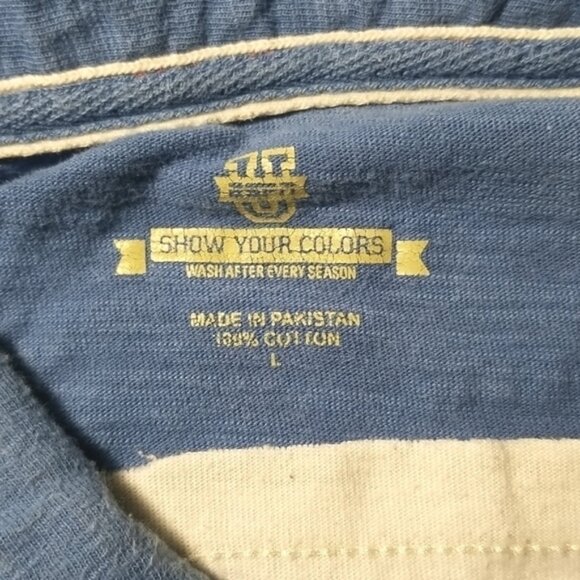 Kansas U Jayhawks Fan Shirt Show Your Colors Size L Blue - Picture 6 of 9